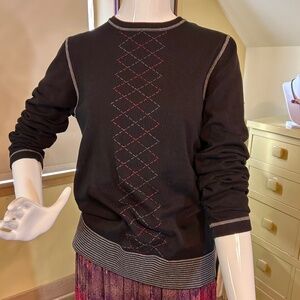 Tristan Crewneck Long-sleeve Pullover 55% cotton, 45% silk
